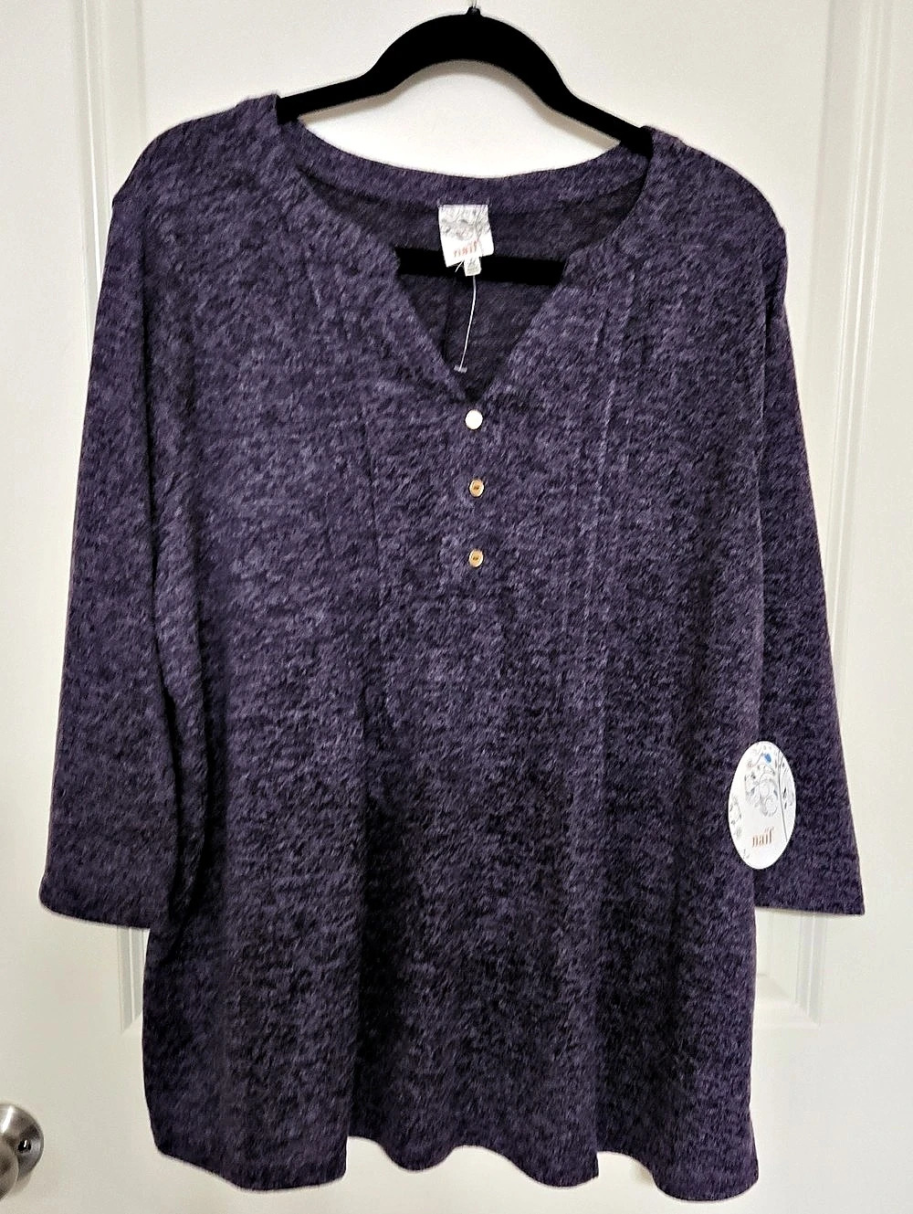 naif Long Sleeve Tunic in Purple NWT